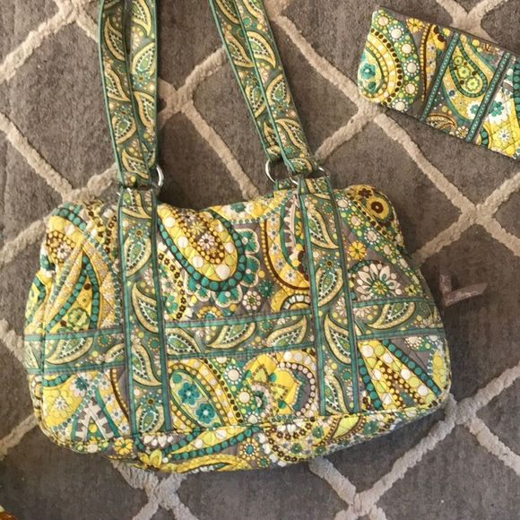 Y2K Preppy Lemon Parfait Vera Bradley Purse Set - Picture 3 of 4